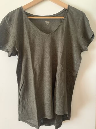 T-shirt en lin kaki Manor
