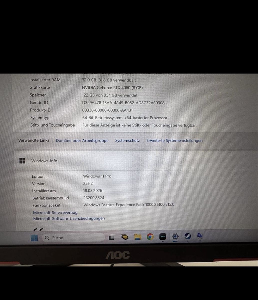 Asus PC: Gaming PC mit RTX 4060 – Usato da Oberuzwil venduto da alv_t2xg 3