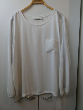 Blusen-Shirt von Monari, weiss, mit Verzierung, Gr. 46