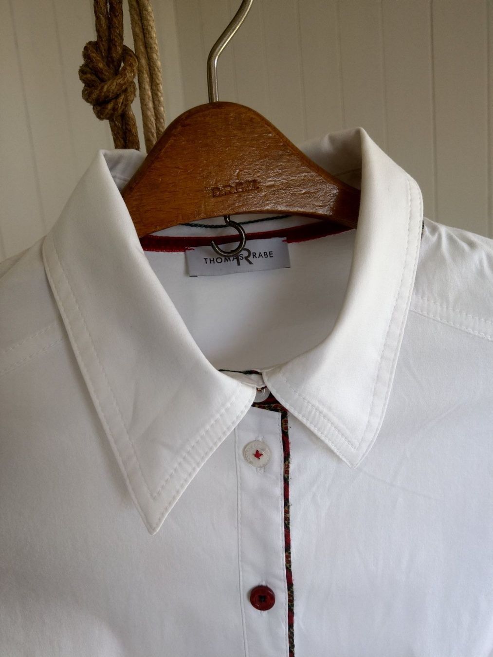 Camicette: THOMAS RABE weisse Bluse 40 Top Oberteil Damenbluse – Usato da Mollis venduto da Fauchi99 4