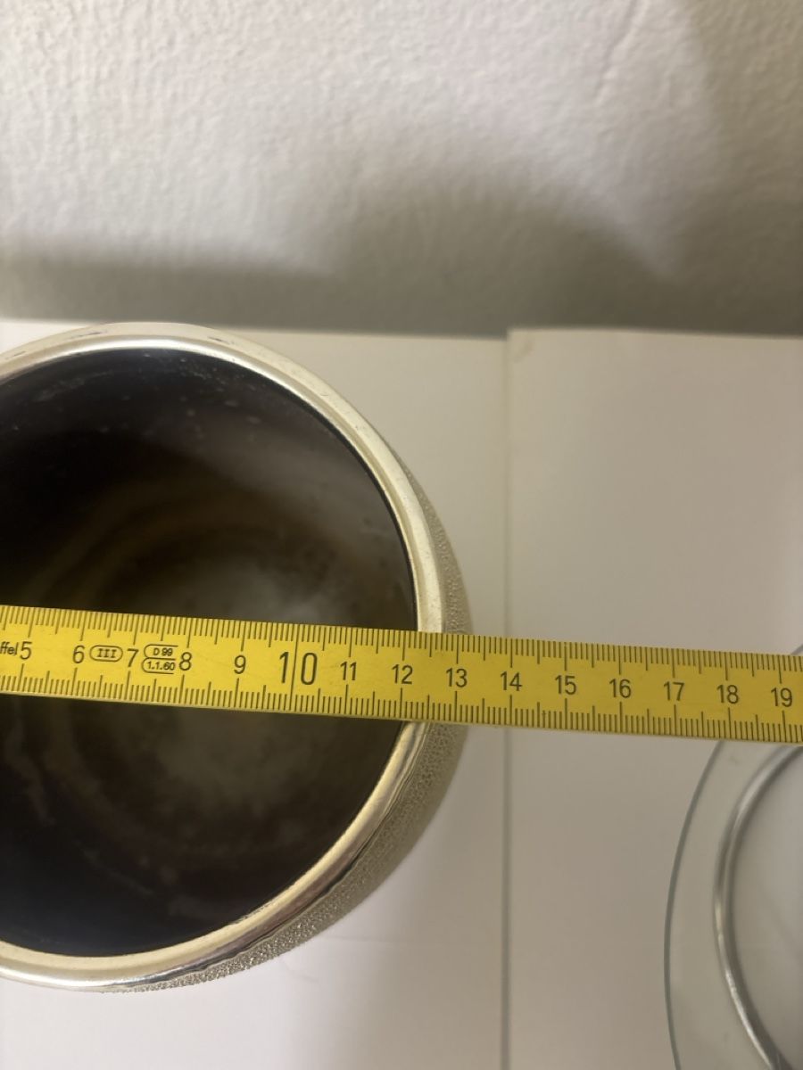 Vasi per fiori: Topf, silberfarben, Deko, Innendurchmesser 12 cm, neu! – Usato da Wallisellen venduto da AS.TZ. 4