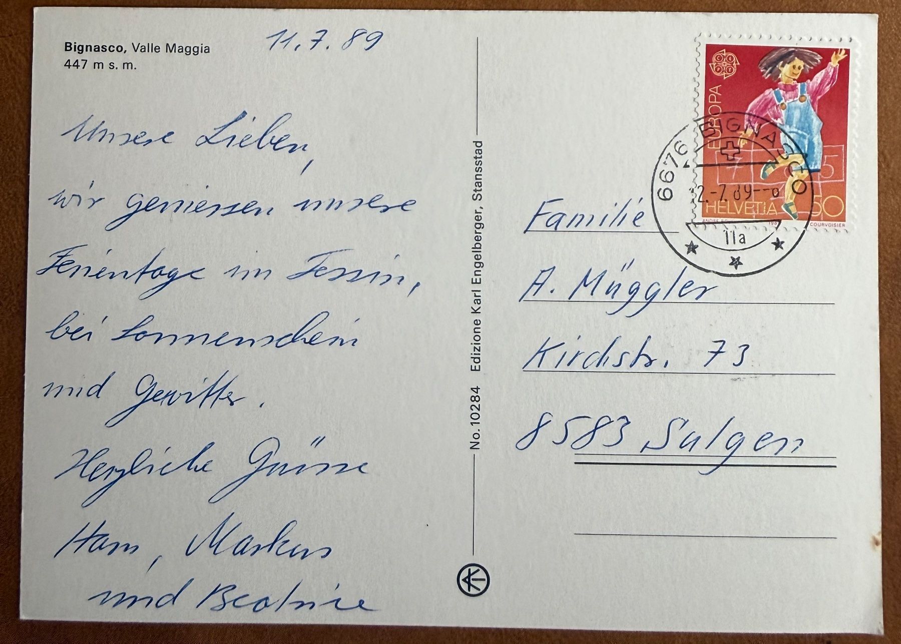 Cartes postales: Bignasco - Val Maggia - Albergo Posta – D'occasion à Lutry par Ediego 1