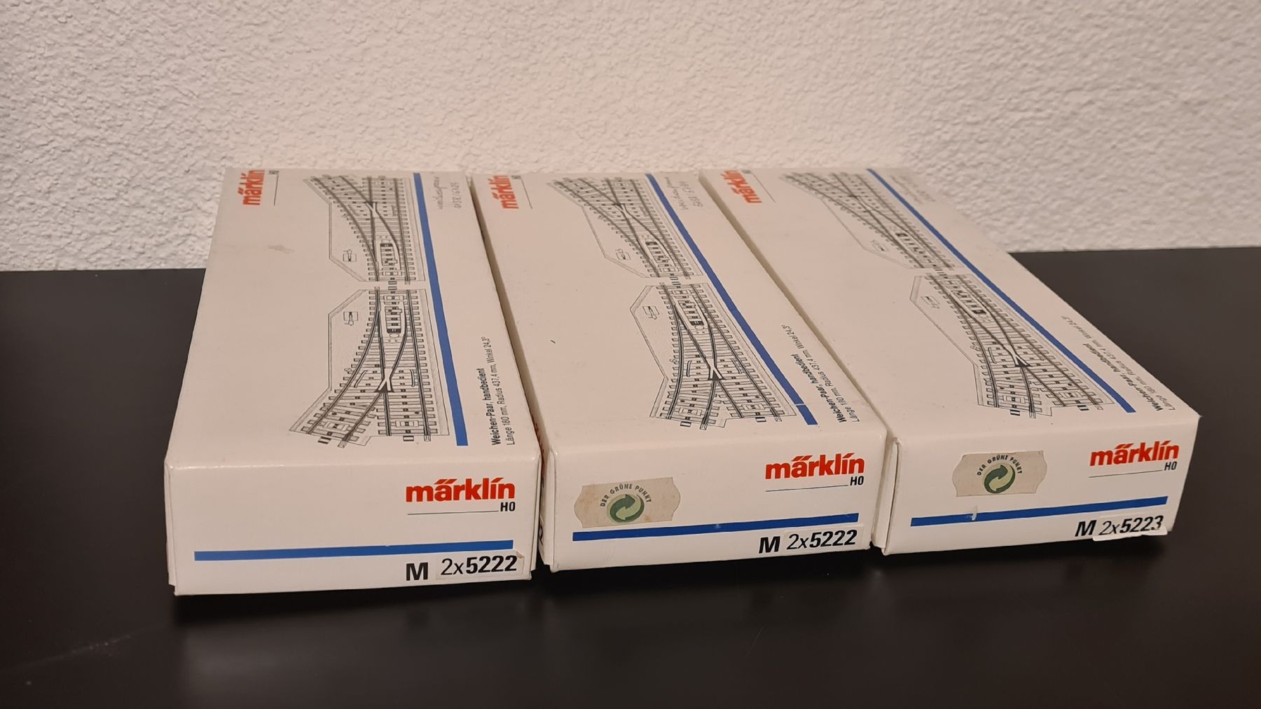 Märklin Trains électriques: Märklin M-Gleis 6x Weichen 5222/5223 – D'occasion à Dulliken par LokiSOB 2