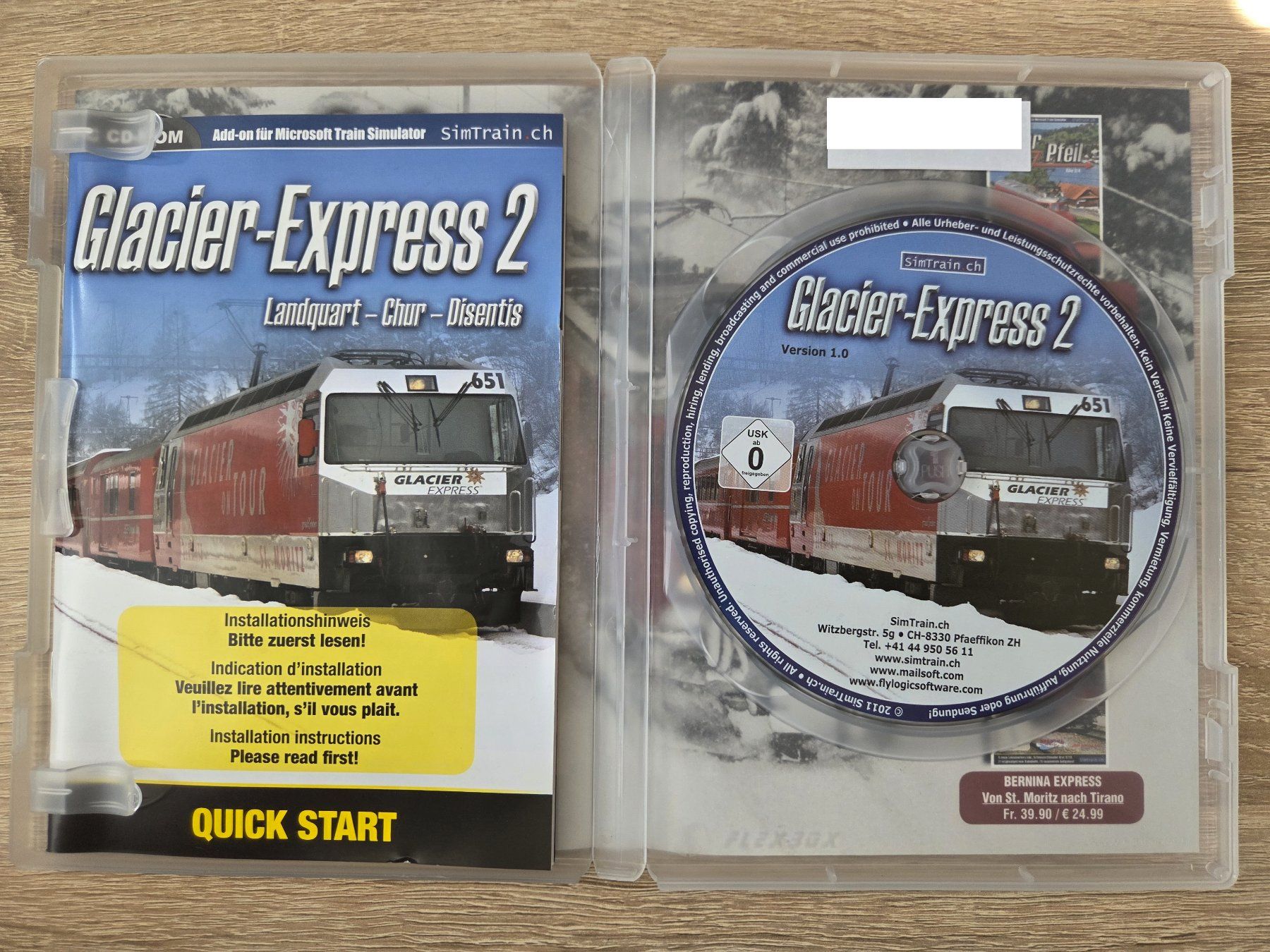 Jeux: Glacier Express 2 for Microsoft Train Sim Multilanguage PC – D'occasion à Carouge GE par Franllo 2