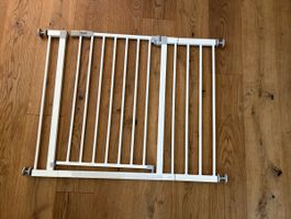 Hauck Türschutzgitter weiss Metall gebrauchter Zustand