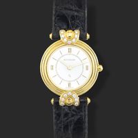 Vintage Bucherer Damenuhr in Gelbgold und Diamanten