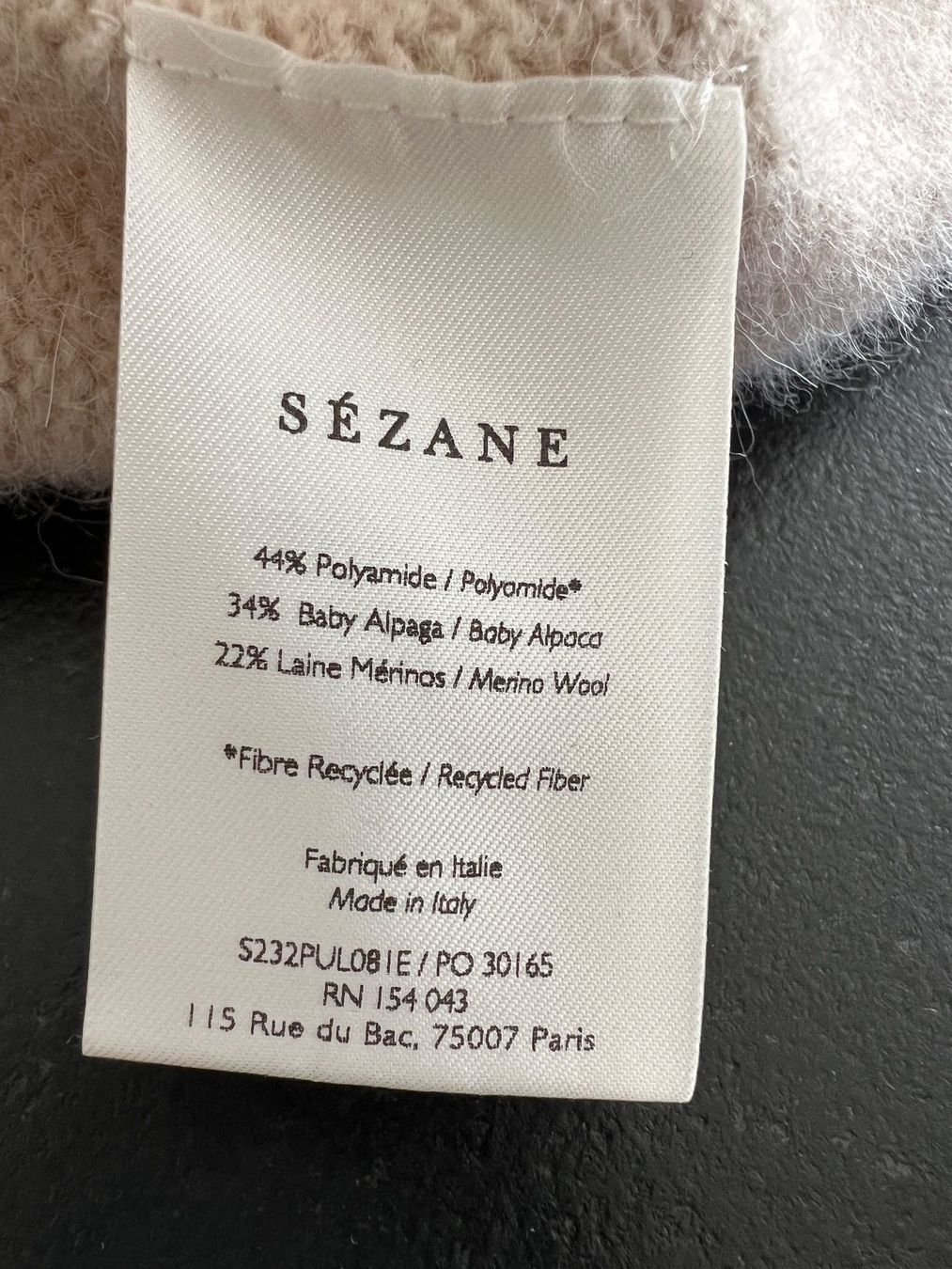 Top: Sézane · Pull Samuel · Vanille – Usato da Crissier venduto da ChamoNova 6