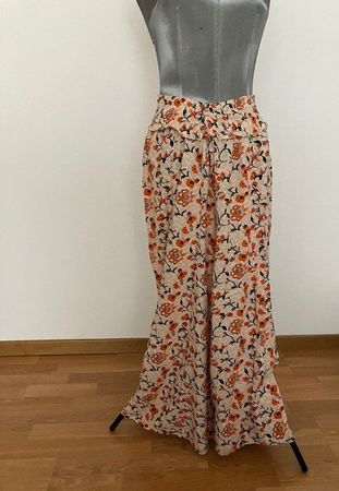 Pantalon fluide fleuri, idéal pour l'été, taille 38