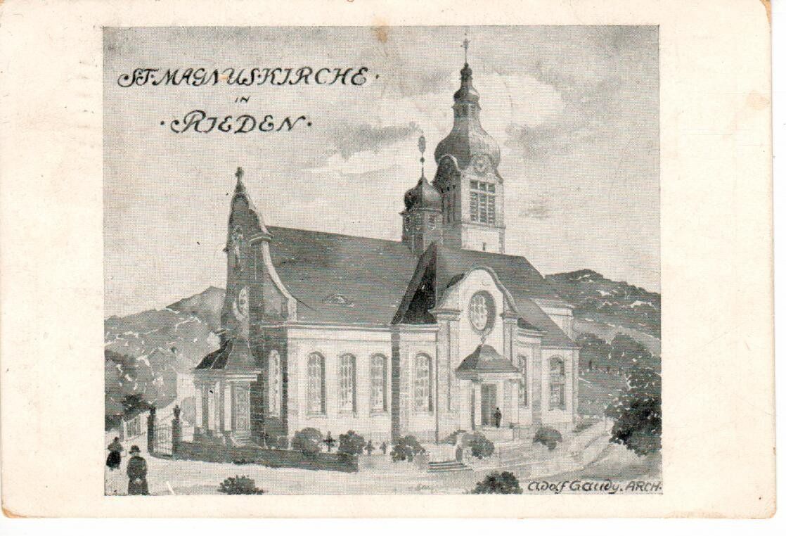 Ansichtskarten: Gruss aus Rieden 1913 – Gebraucht aus Wolhusen von Curver9
