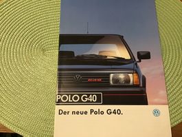 VW Polo G40 Verkaufsprospekt 16 Seiten April 1991