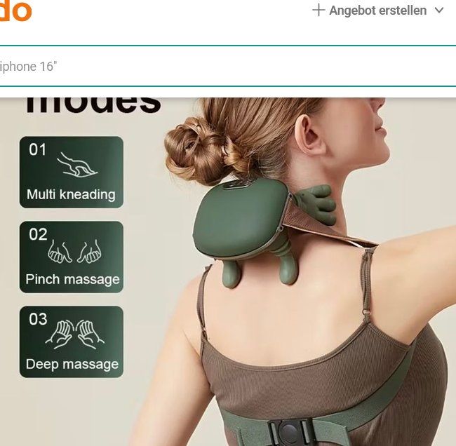 Massagegeräte: Massagegerät Nackenmassage – Neu und originalverpackt aus Schmitten FR von Biker22 2
