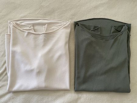 ganz leicht Langarmshirts 2er Set Gr.S hell rosa,olivengrün