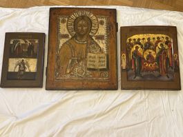 Russische Antike Ikonen Lot 3