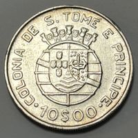 10 Escudos -Portugiesisch São Tomé e Príncip- 1939 (Silber)