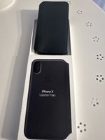 Leder Hülle schwarz (für iPhone X) NEU