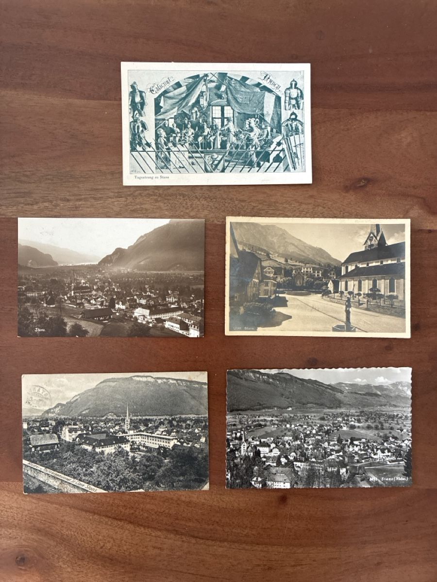 Cartoline postali: 11 Ansichtskarten Schweiz von Stans NW – Usato da Oftringen venduto da Cla.vD.74 2