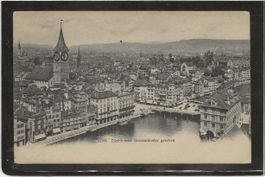 AK-PPC Zürich vom Grossmünster gesehen ungelaufen [AKCH30]
