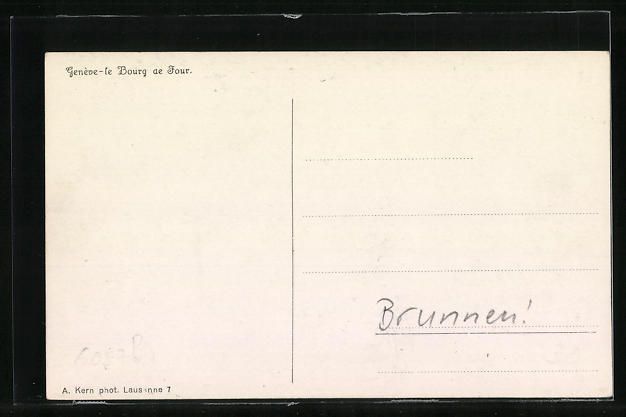 Cartoline postali: AK Genève, le Bourg de Four, Fontaine – Usato da Berlin venduto da bartko-reher 1