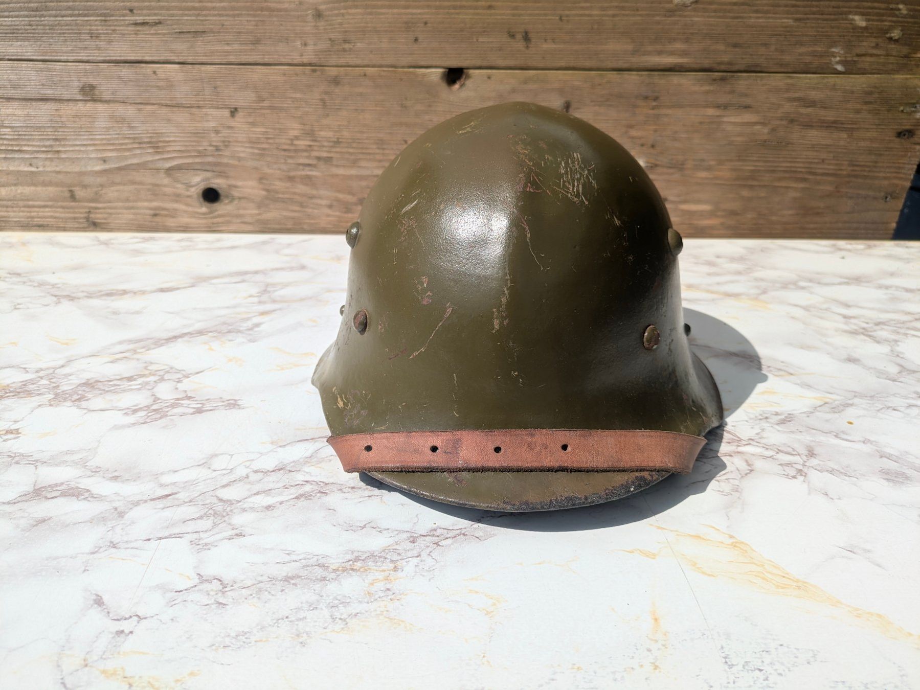 Uniformi & Effetti personali: Bulgarischer Stahlhelm M36 Typ A – Usato da Buttisholz venduto da SoldatenKammer 1