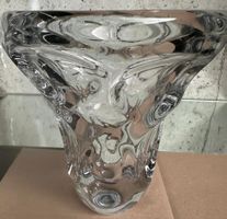 Unique Hand Blown Vase - heavy decorative crystal vase