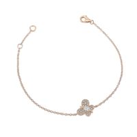 Bracciale in oro rosa 18k con diamanti naturali