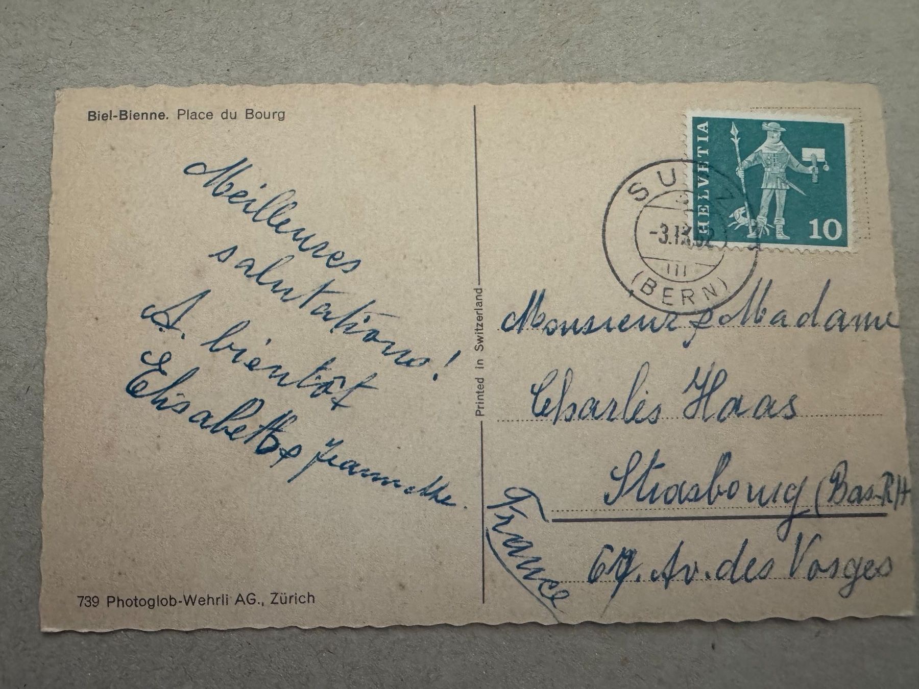 Cartes postales: BIEL - BIENNE - Place du Bourg - Ansichtskarte – D'occasion à Tegerfelden par siebenmacky 1