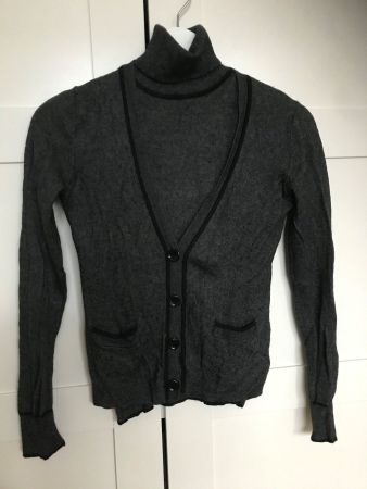 More & More: Dunkelgraues Twinset, Gr.34