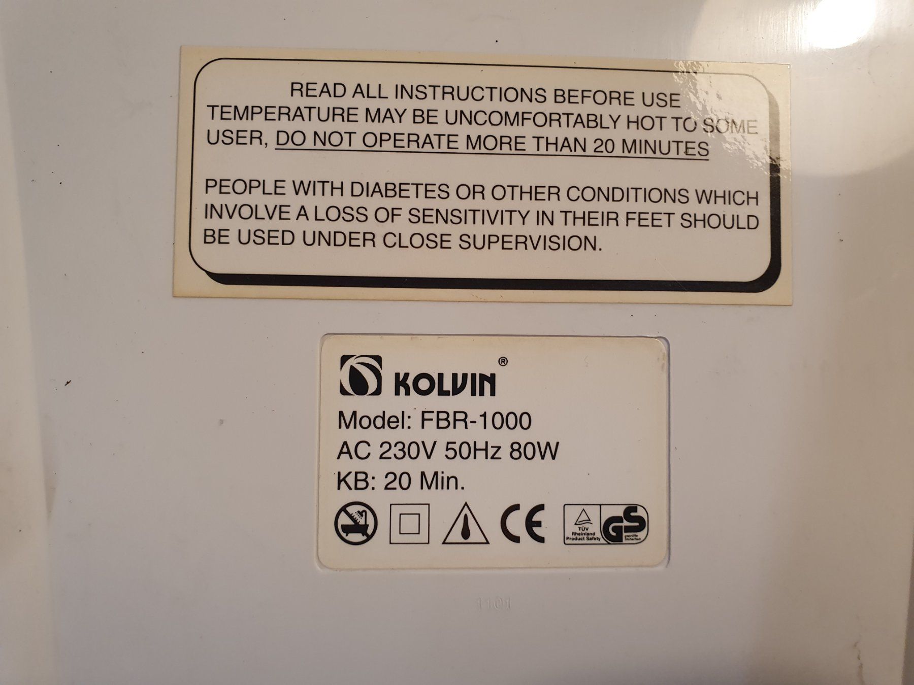 Dispositivi per massaggi: Kolvin FBR-1000 Foot Bubble Roller Massage – Usato da Zürich venduto da dialout 6