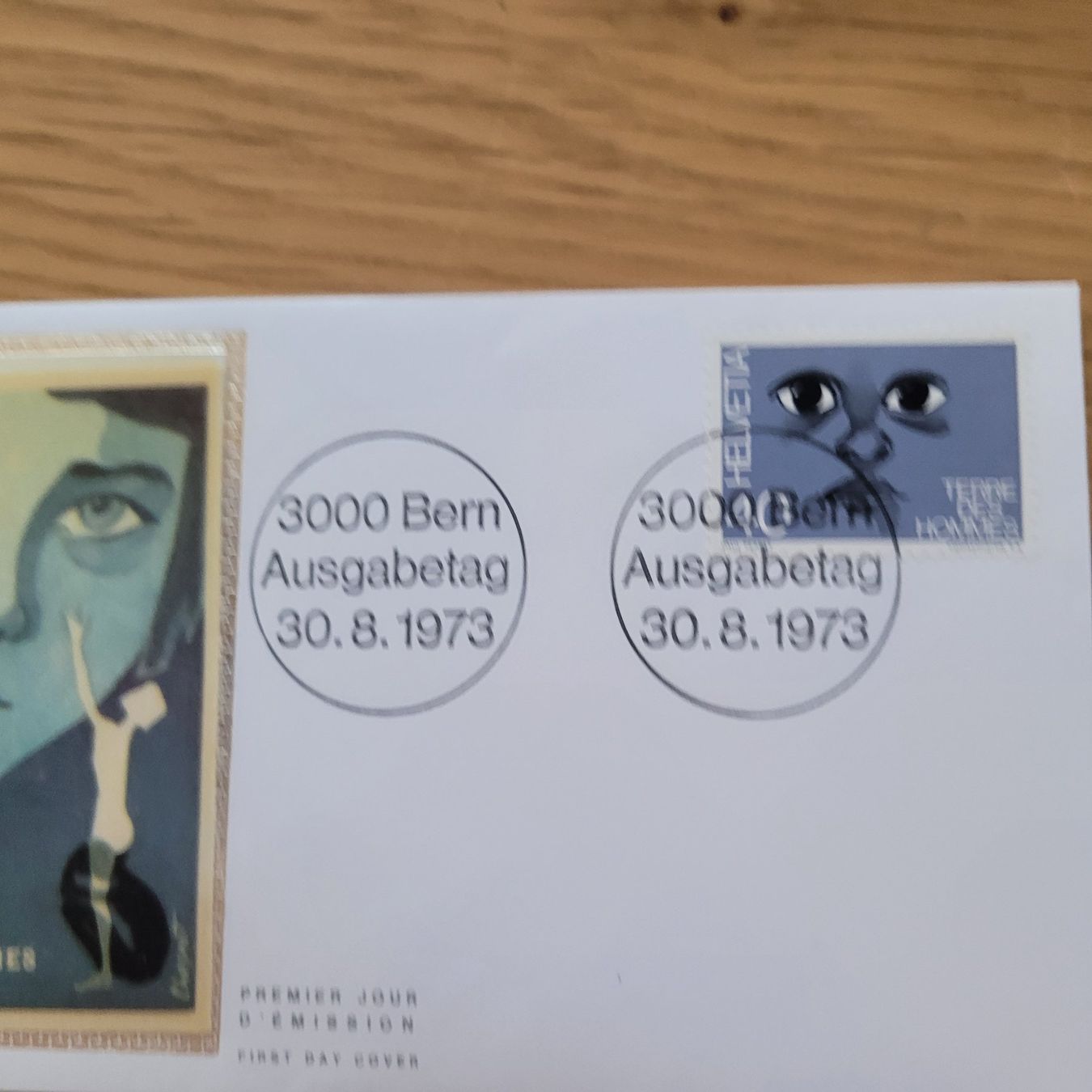 Alle Briefmarken: FDC mit Seidenbild 1973 Bern – Gebraucht aus Biel/Bienne von Destockweb 1