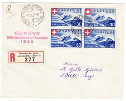 Lettre R. de Genève BPA A248 pour Baar le 9.III.39