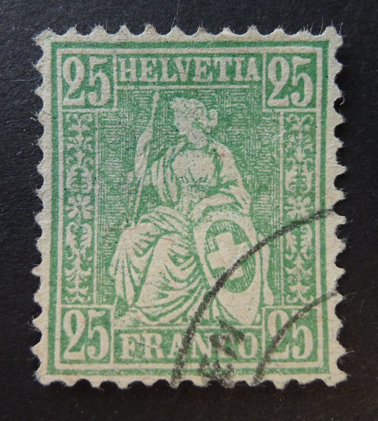 Alle Briefmarken: Nr. 49, Faserpapier gestempelt, Stempelfälschung – Gebraucht aus Ebikon von SilvioFreund