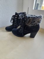 Stiefeletten Tamaris schwarz Kunstfell Grösse 38
