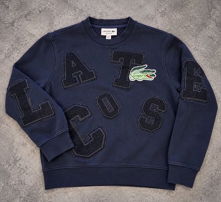 Sweatshirt Lacoste Lettering SH2070 Marine/Blau Gr. S
