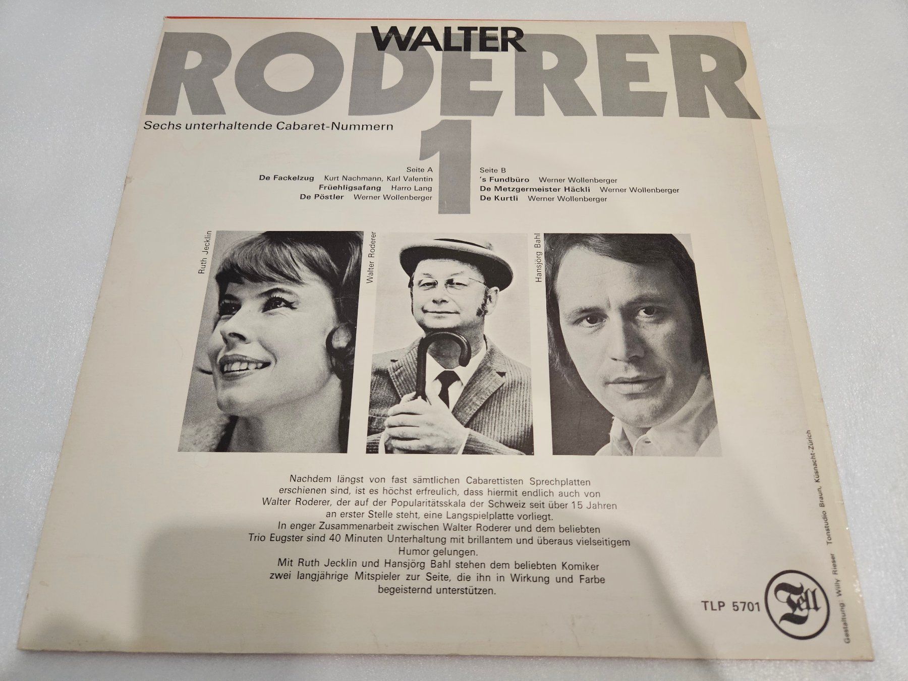 Dischi in vinile: Walter Roderer – 1 (LP, Comedy) – Usato da Uster venduto da Vinyl-Leidenschaft 1