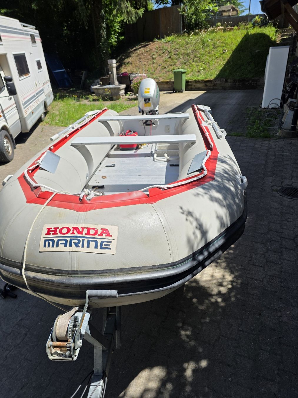 Honda Boote: Honda Schlauchboot ink. 8Ps Motor – Gebraucht aus Walliswil b.Wangen von Holz1234567 9