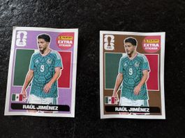 Panini FIFA Extra sticker Raúl Jiménez argent et bronze