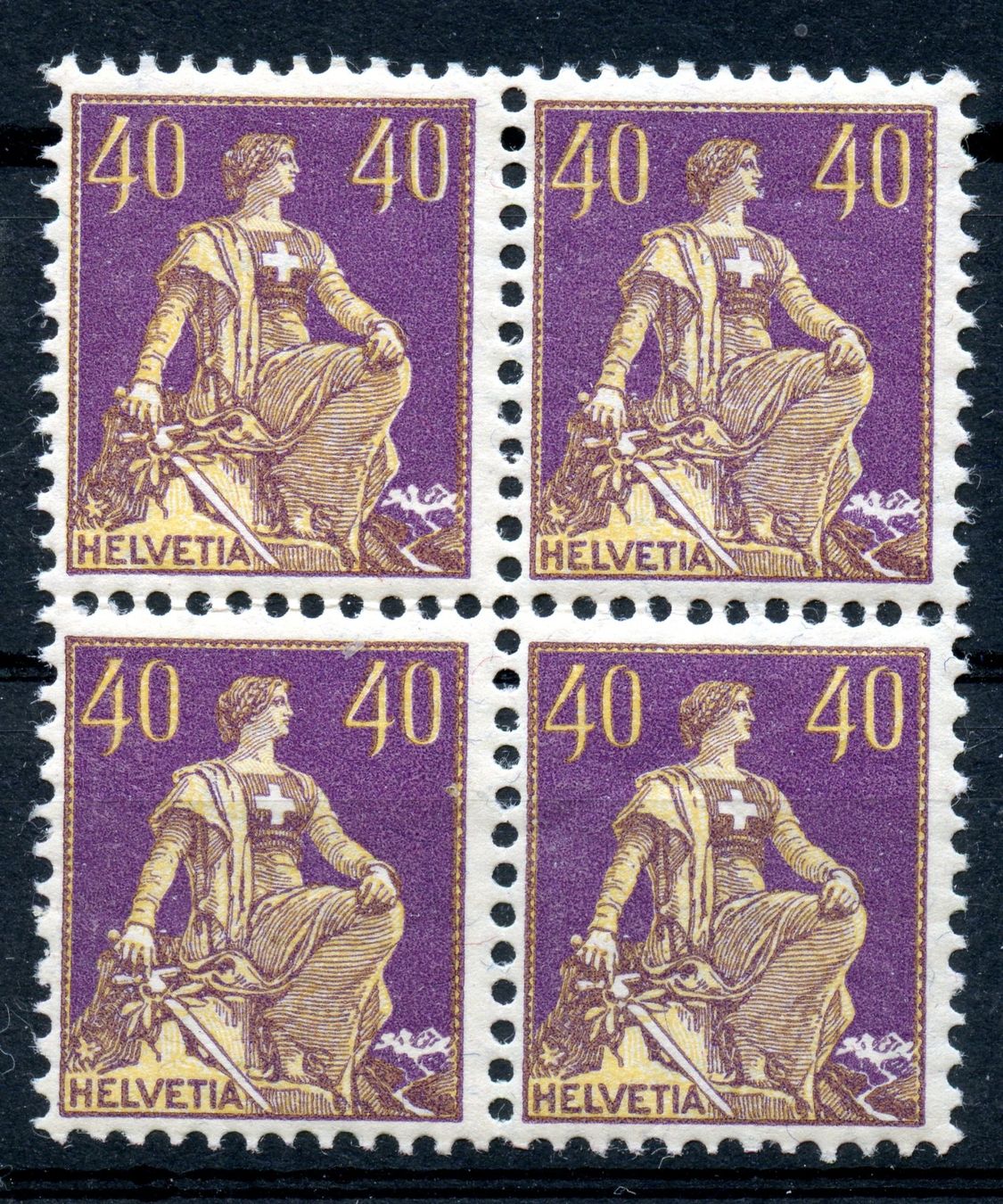 Tutti i francobolli: Zst 107 Viererblock postfrisch - Katalog CHF 140.-- – Usato da Steffisburg venduto da Charlamov