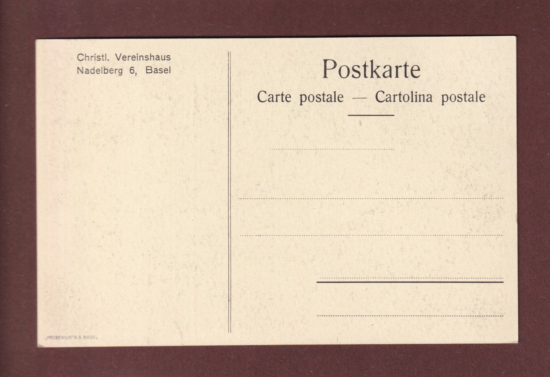 Cartoline postali: BASEL - Christliches Vereinshaus – Usato da Pully venduto da nicecards 1