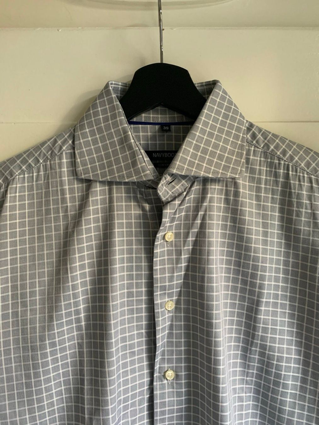Navyboot Camicie: NAVYBOOT - Hemd hellgrau kariert 39 – Usato da Zürich venduto da Diazaio 1