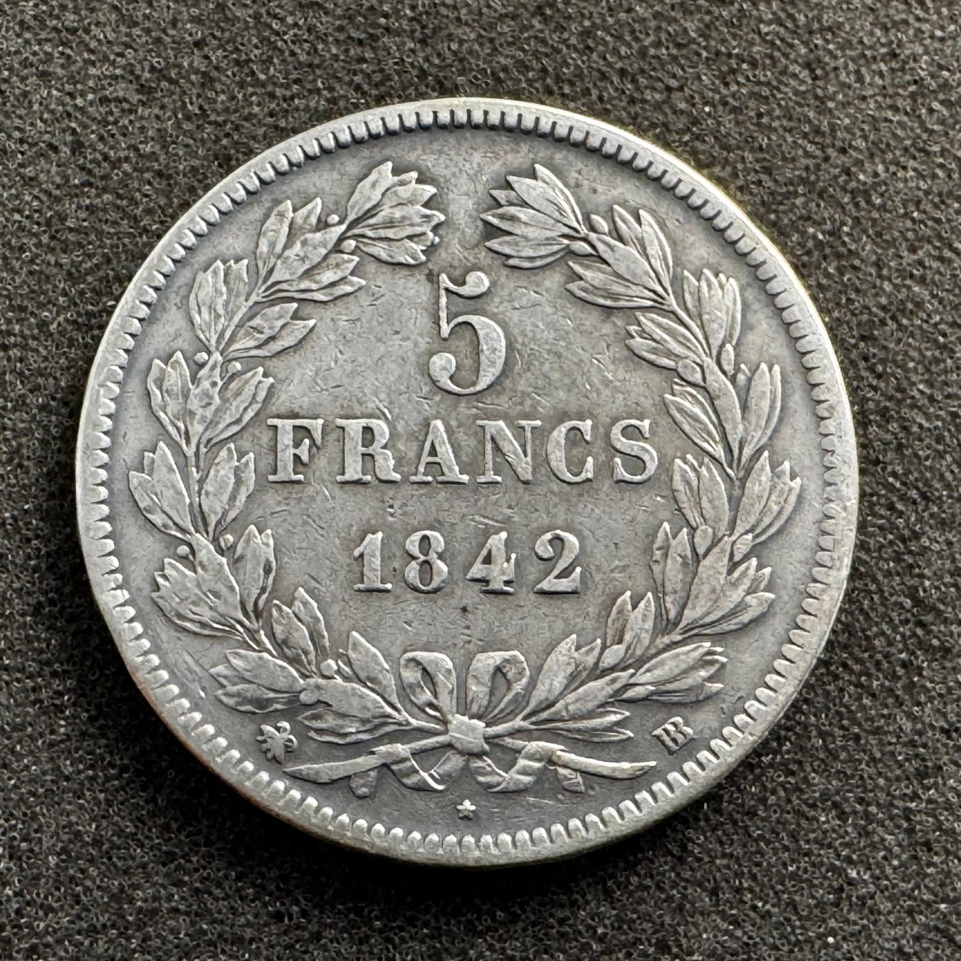 Alle Münzen: 5 Francs Silber Frankreich 1842 BB – Gebraucht aus Reitnau von tb-muenzen