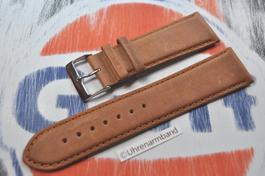 24mm Uhrenarmband,  Leder braun, Uhrenband