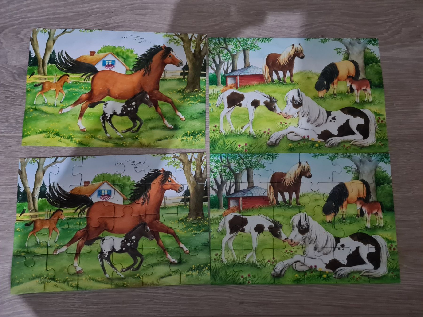 Ravensburger Puzzles: 2x puzzle avec cheval (4 ans) + 2 mini poster – Gebraucht aus Estavayer-le-Lac von Classic83 2