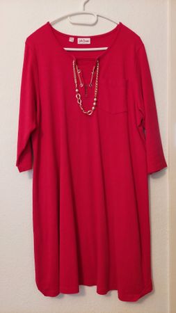 John Baner Kleid, Grösse 44 / 46 / L / XL, Baumwolle m.Kette