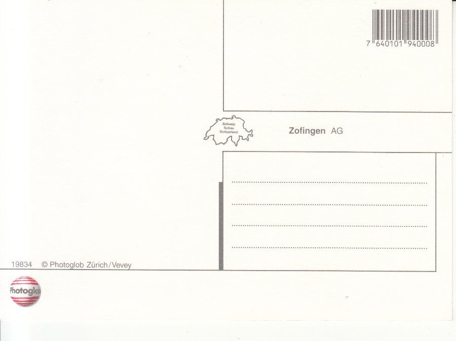 Cartoline postali: Zofingen ca. 1990 – Usato da Bürglen TG venduto da StampGraf 1