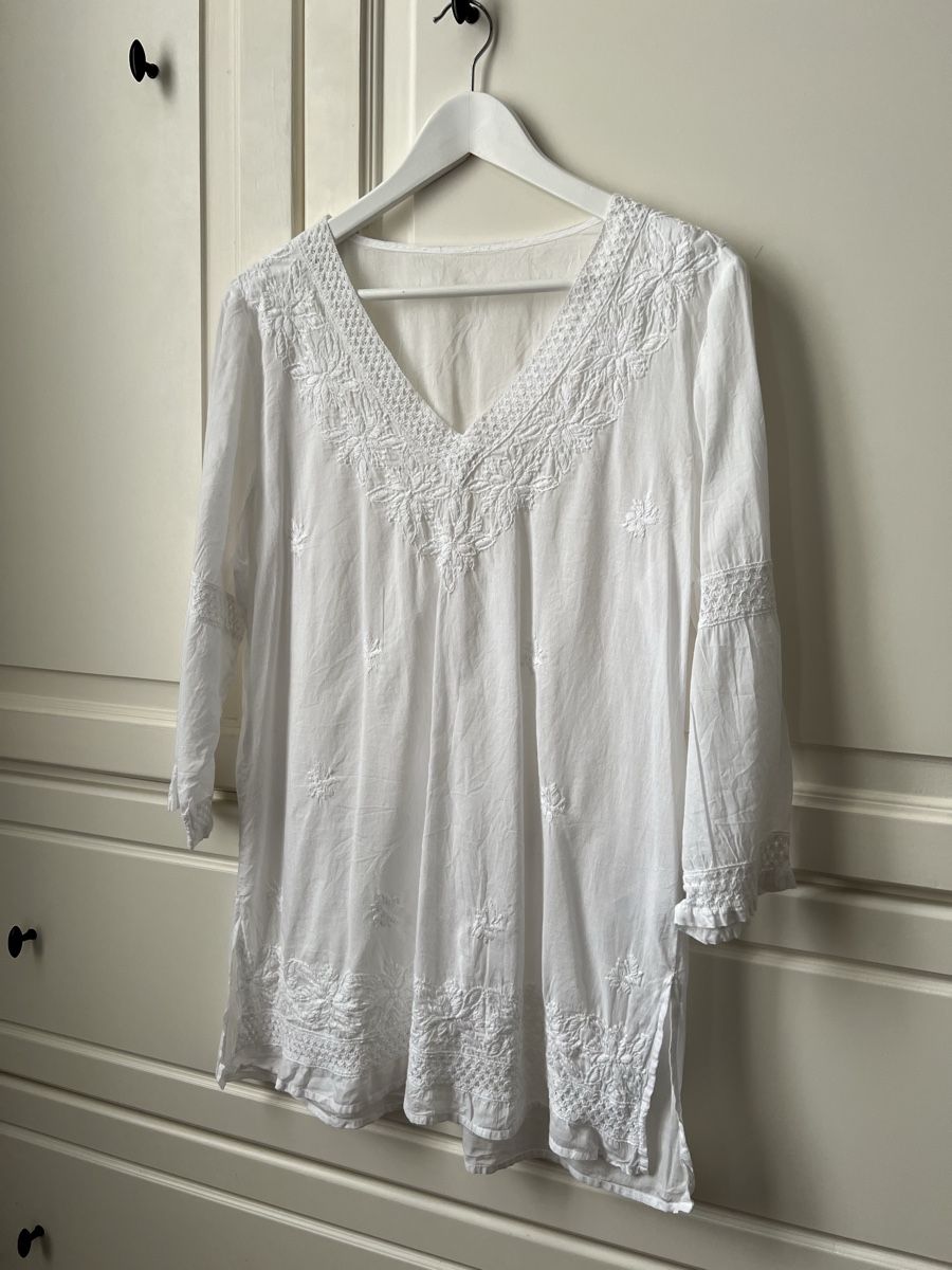 Tuniche: Pure cotton white tunic blouse as new – Nuovo (secondo la descrizione) da Zürich venduto da eve_m2gr