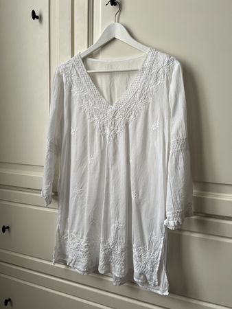 Pure cotton white tunic blouse as new
