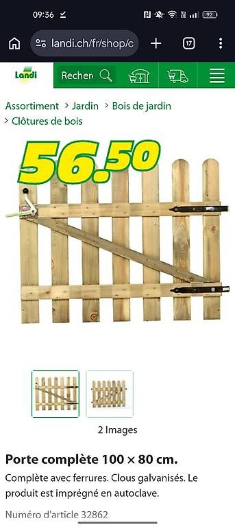 Fendivista: Clôture en bois – Usato da Villars-sur-Glâne venduto da Tibloom 1
