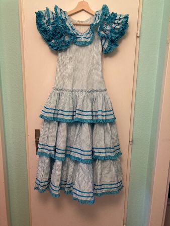 Robe de flamenco pour enfant (vintage, faite main)