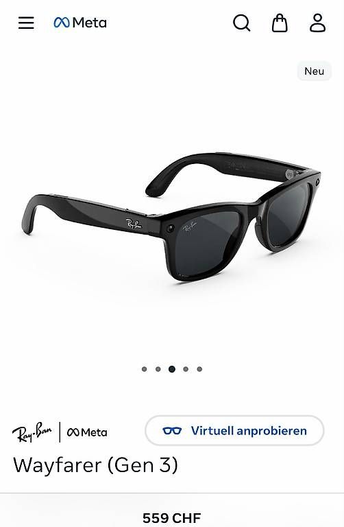Brillen & Gläser: Rayban Meta Wayfarer gen. 2 Neuwertige  – Gebraucht aus Seuzach von jadifre 1