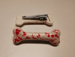 Haarspange Kreepsville 666 Knochen Bone  *NEU* ca 6x2.cm